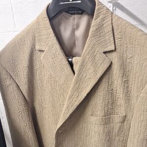 Men's Tan Textured Blazer